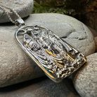 Hecate Triple Goddess Celtic pendant necklace with intricate design, crafted by Celtic Crystal Design Jewelry.