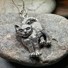 Celtic Crystal Design Jewelry Josie Cat pendant necklace featuring intricate Celtic-inspired crystal detailing.