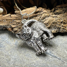 Celtic Crystal Design Jewelry Josie Cat Pendant Necklace featuring a detailed cat-shaped pendant in sparkling crystal.