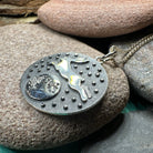 Celtic Crystal Design Jewelry Moonjumper Rabbit pendant necklace featuring intricate rabbit-shaped charm on a silver chain.