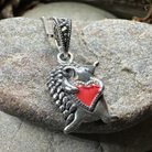 Celtic Crystal Design Jewelry Hugs Hedgehog Pendant Necklace featuring a charming hedgehog charm on a delicate chain.