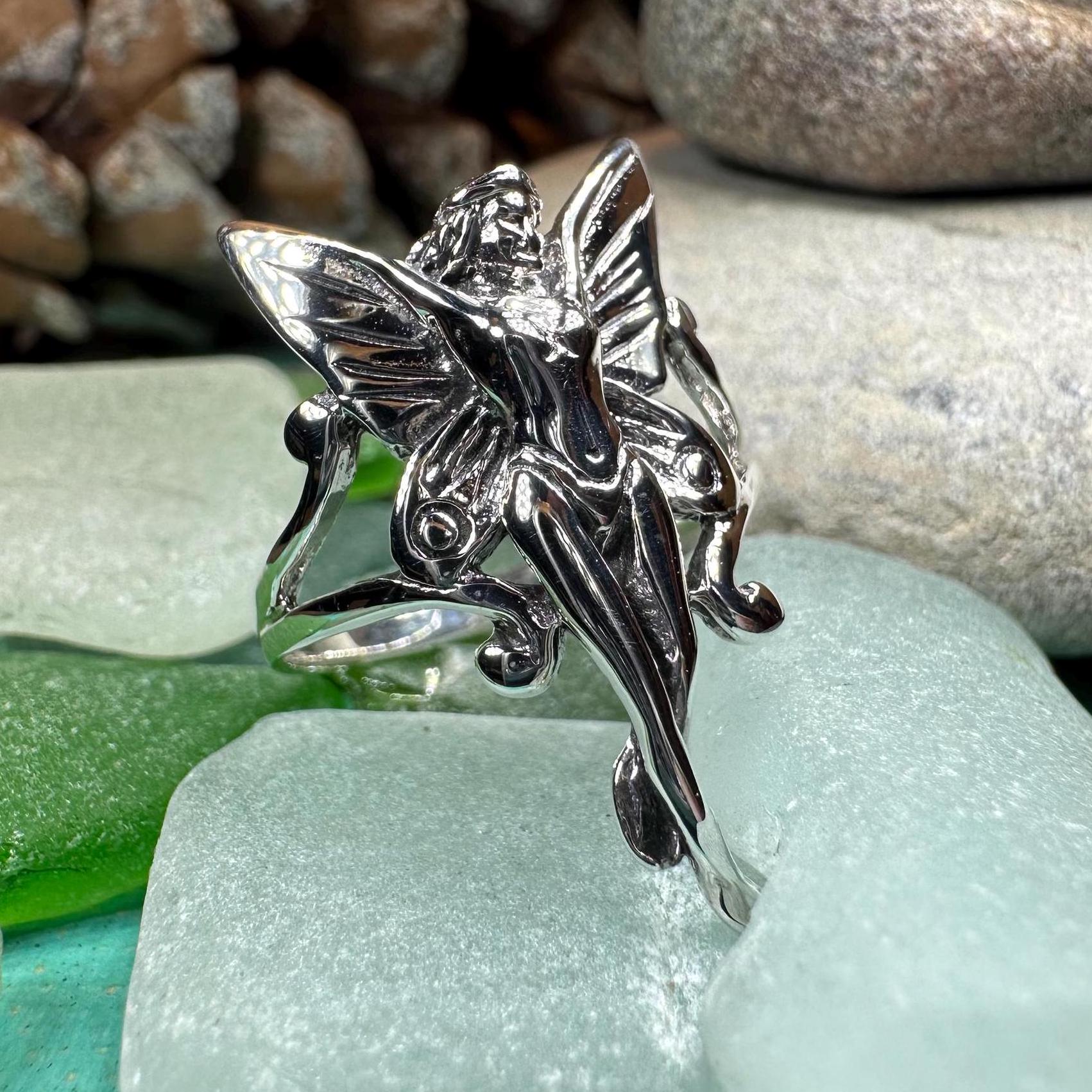 Celtic Crystal Design Jewelry Belle Epoque Fairy Ring with intricate Celtic patterns and sparkling crystal accents.