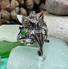 Celtic Crystal Design Jewelry Belle Epoque Fairy Ring with intricate Celtic patterns and sparkling crystal accents.