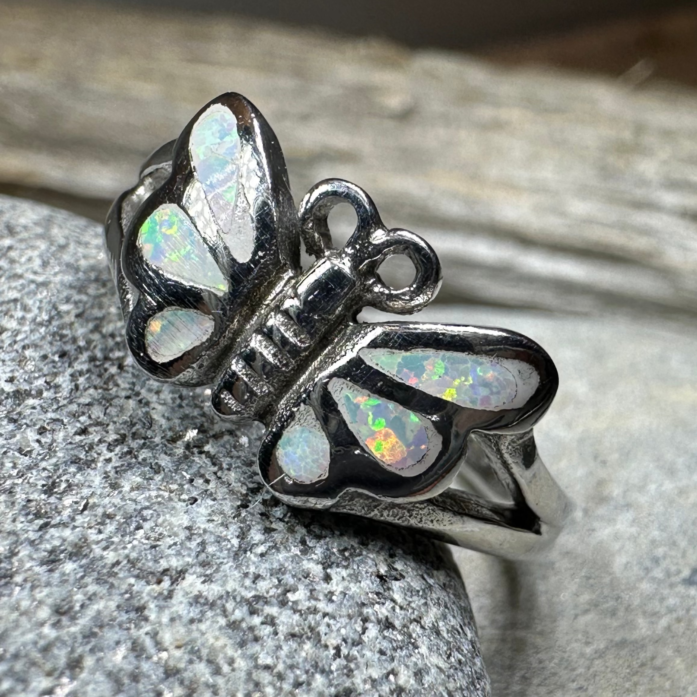 Celtic Crystal Design Jewelry butterfly ring featuring intricate Celtic patterns and sparkling crystal accents.