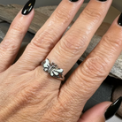 Celtic Crystal Design Jewelry butterfly ring featuring intricate Celtic patterns and sparkling crystal accents.