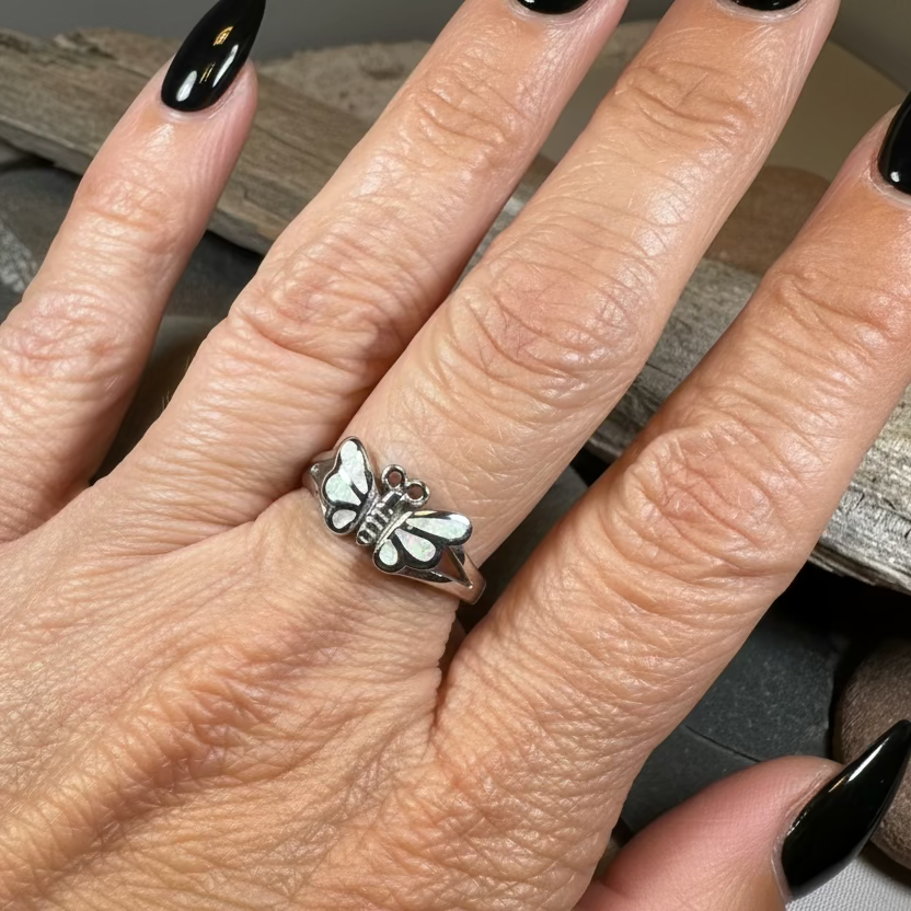 Celtic Crystal Design Jewelry butterfly ring featuring intricate Celtic patterns and sparkling crystal accents.