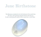 Celtic Crystal Design Jewelry moonstone infinity ring featuring a polished moonstone gemstone and intricate Celtic-inspired band.