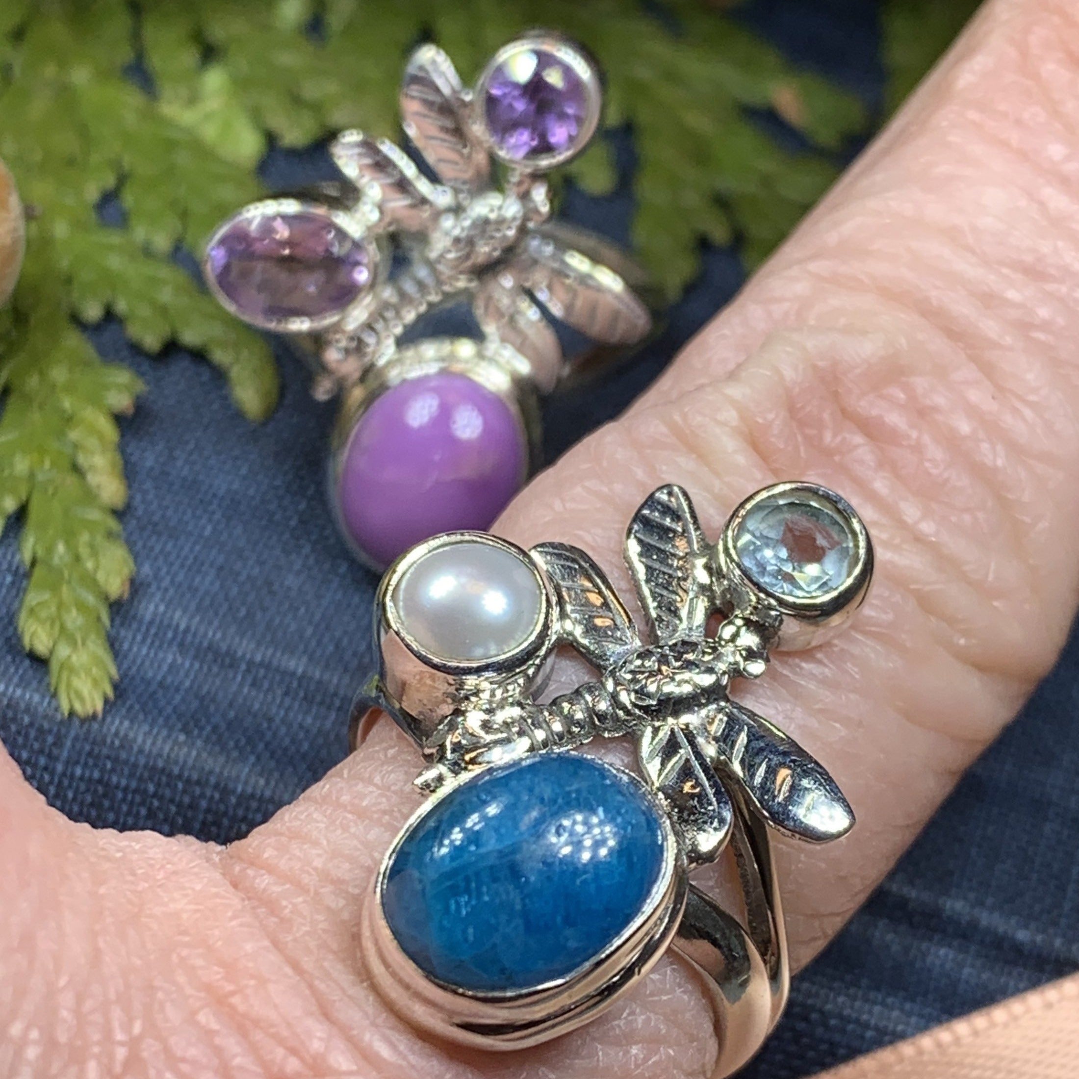 Celtic Crystal Design Jewelry dragonfly ring featuring ruby-colored stones and intricate Celtic patterns, nature-inspired jewelry accessory.