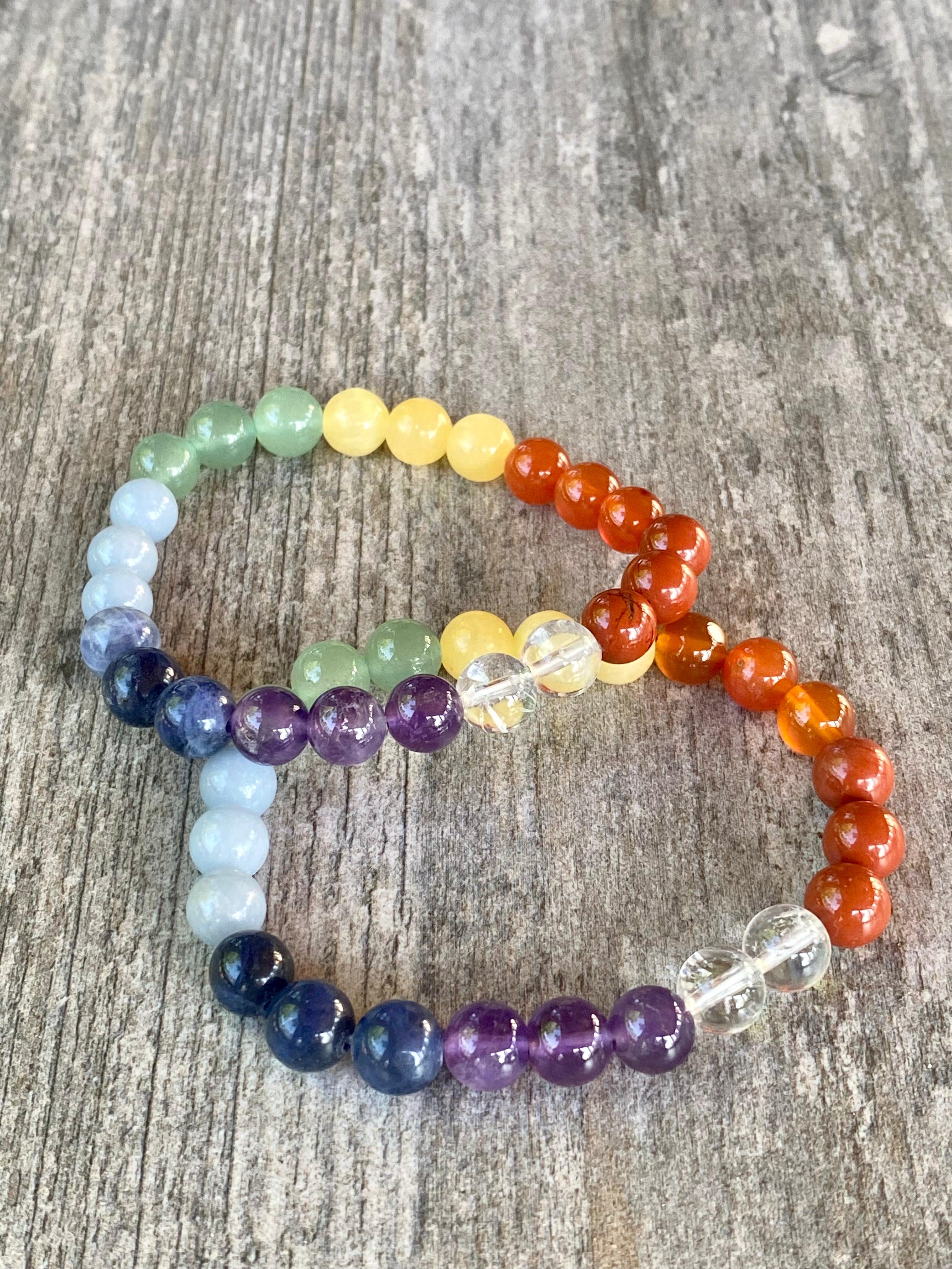 Chakra Gemstone Bracelet (8 mm) - Practical Magic Store