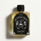 Circe Boutique Attraction Spell Oil for magnetism and romance, featuring a small glass bottle with golden label and dark liquid inside.