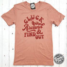 Heather Sunset short sleeve graphic tee by The Graphic Tee featuring a playful rooster design and casual fit.