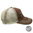 Black mesh back cap with "Coffee Please" embroidered front by The Graphic Tee, casual adjustable baseball style.