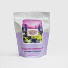 Blueberry cheesecake flavored popcorn from Colorado Popcorn Company, showcasing a colorful, sweet snack in a 5 oz bag.