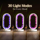 Conscious Items amethyst night light with a calming glow, designed for stress relief and peaceful ambiance.