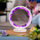Conscious Items amethyst healing night light emitting soft purple glow for stress relief and better sleep.