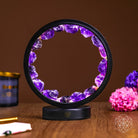 Spiritual protection amethyst night light by Conscious Items, featuring a calming purple amethyst lamp for peaceful ambiance.