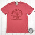 Country music and Margs watermelon graphic short sleeve tee from The Graphic Tee, featuring colorful country and watermelon design.