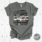 Cousin Eddie's RV Maintenance graphic short sleeve tee in deep heather, casual men's T-shirt from The Graphic Tee brand.