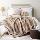 CozyNest Decor luxury faux fur throw blanket in soft mink fur, 50x60 inches, perfect for couch, sofa, chair, or bed.