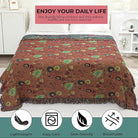 CozyNest Decor boho floral printed cotton throw blanket for bed, couch, or sofa, 60x80 inches, soft and breathable farmhouse decor.