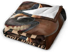 CozyNest Decor funny horse fleece throw blanket for kids and adults, soft, 60x50 inches, ideal for sofa, bed, or party decor.