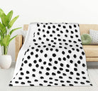 CozyNest Decor HGOD DESIGNS polka dots throw blanket with soft brush stroke dots, 50x60 inches, perfect for bed, couch, or camping.