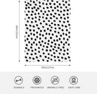 CozyNest Decor HGOD DESIGNS polka dot throw blanket with soft brush stroke pattern, 50x60 inches for bed, couch, or chair.