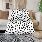 CozyNest Decor HGOD DESIGNS polka dot throw blanket with soft brush strokes, 50x60 inches, for bed, couch, or chair.