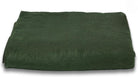 CozyNest Decor Latitude Zero alpaca wool throw blanket in army green, soft, breathable, hypoallergenic outdoor blanket for camping.