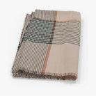 CozyNest Decor outdoor throw blanket with insect shield repellent, striped plaid design, lightweight, ideal for camping, picnics, and beach.