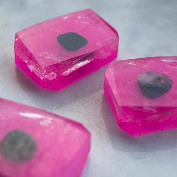 Crystal Irie Fountain of Youth crystal soap bar with clear, polished appearance and elegant packaging.