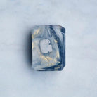 Crystal Irie Luna Moon crystal soap with a smooth, moon-shaped design, showcasing clear, shimmering crystal-like appearance.