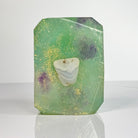 Crystal Irie Psyche crystal soap with a clear, smooth soap bar featuring embedded crystal details, displayed on a neutral background.