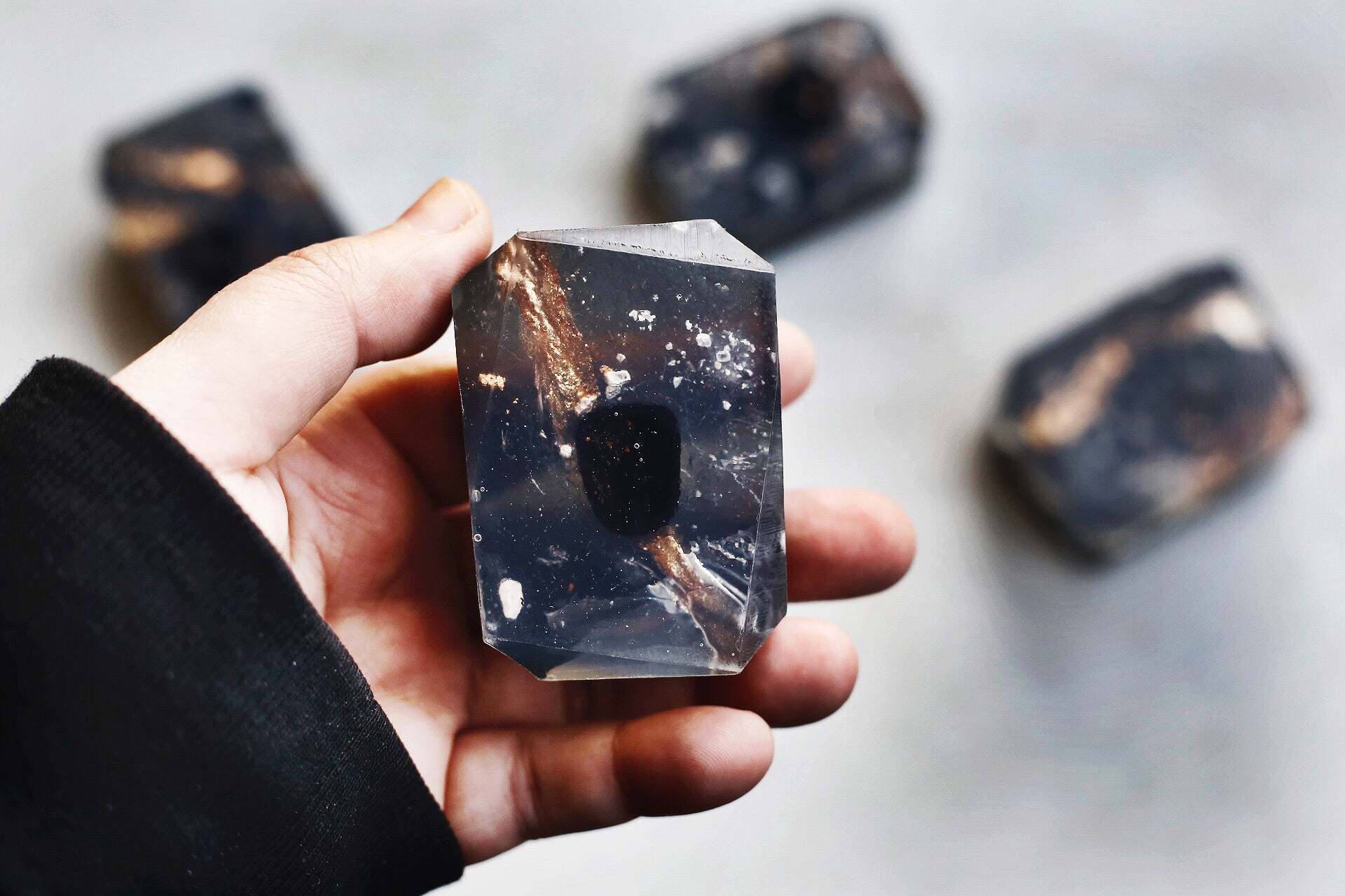 North Star crystal soap by Crystal Irie, showing a clear, star-shaped soap with intricate crystal-like details.