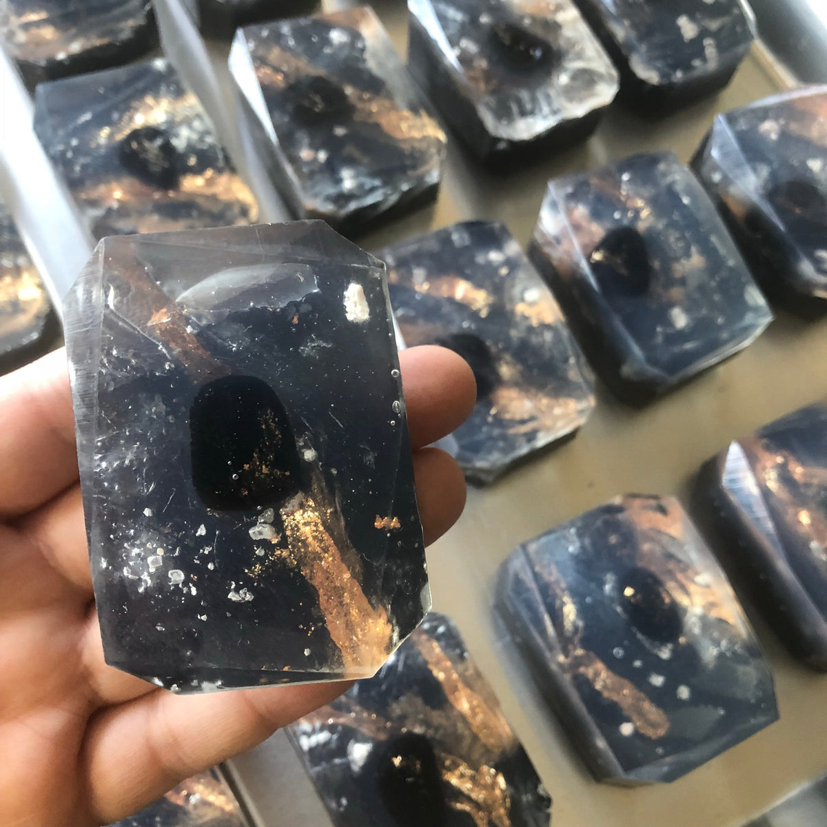 Crystal Irie North Star crystal soap featuring a clear, star-shaped design with intricate crystal detailing.