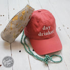 Nantucket Red relaxed twill dad hat by The Graphic Tee featuring a casual, curved brim and adjustable strap.