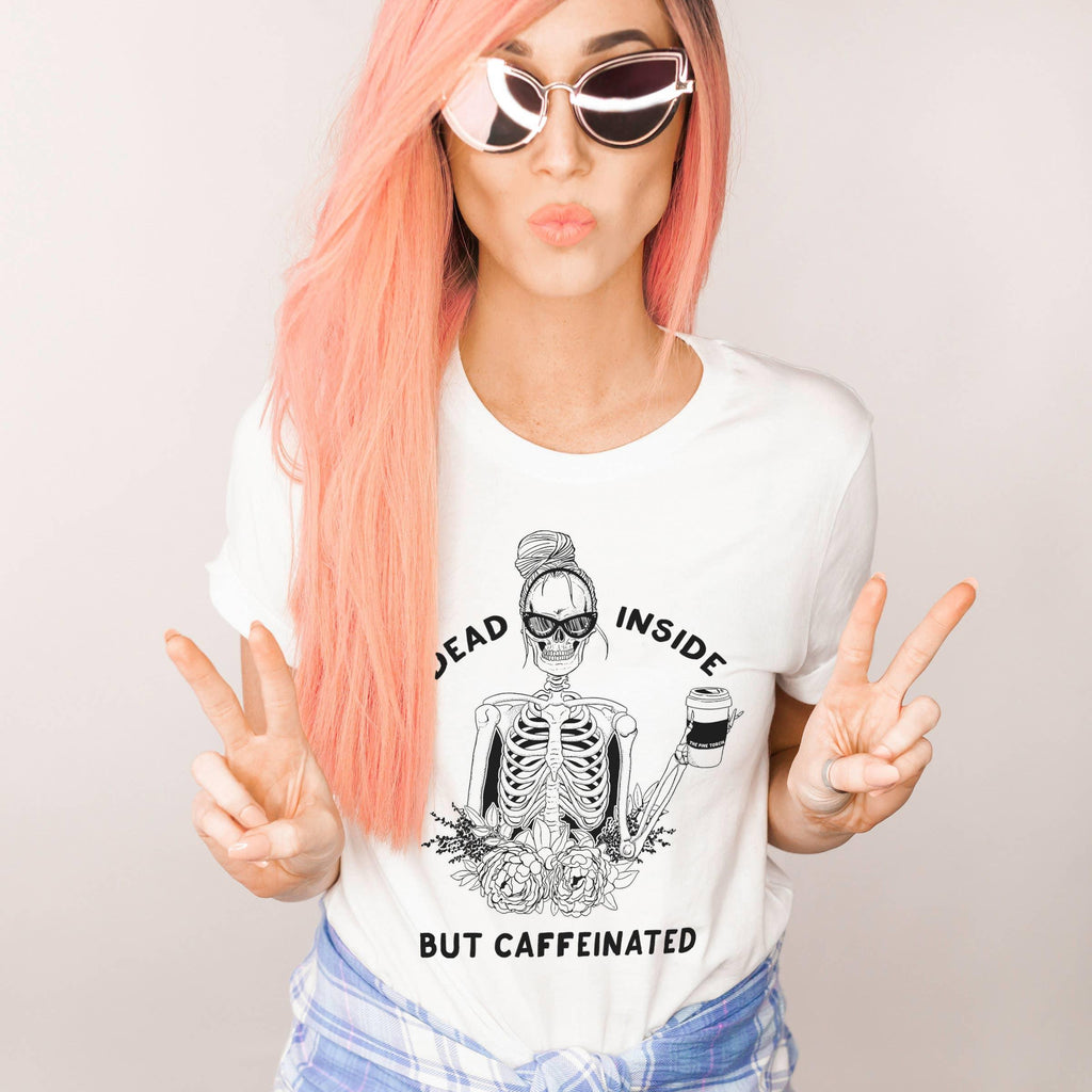 Dead Inside But Caffeinated Unisex Tee - Practical Magic Store