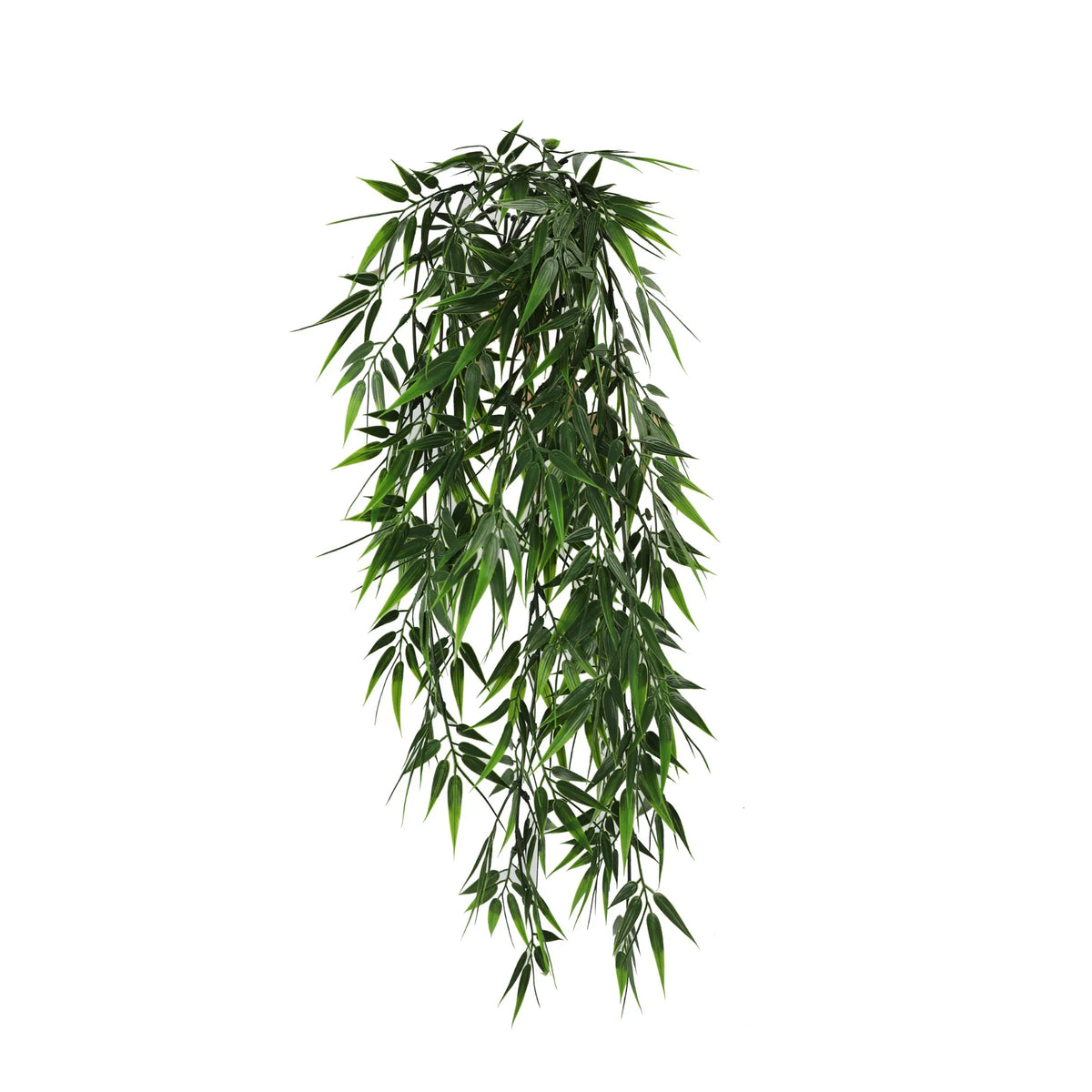 Artificial bamboo leaf garland by Designer Plants USA, UV resistant hanging bush, 6.7x30 inches, fire-rated NFPA701, realistic foliage