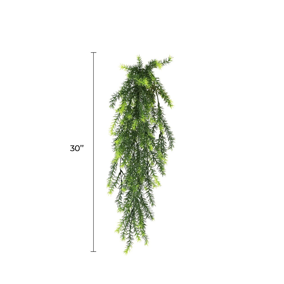 Set of 10 artificial cedar vine garland bushes, UV resistant, fire-rated, 7.8x30 inches, hanging decorative plants from Designer Plants USA.