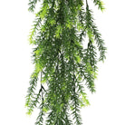 Artificial cedar vine garland by Designer Plants USA, UV resistant hanging bush, 7.8x30 inches, fire-rated NFPA701, realistic greenery