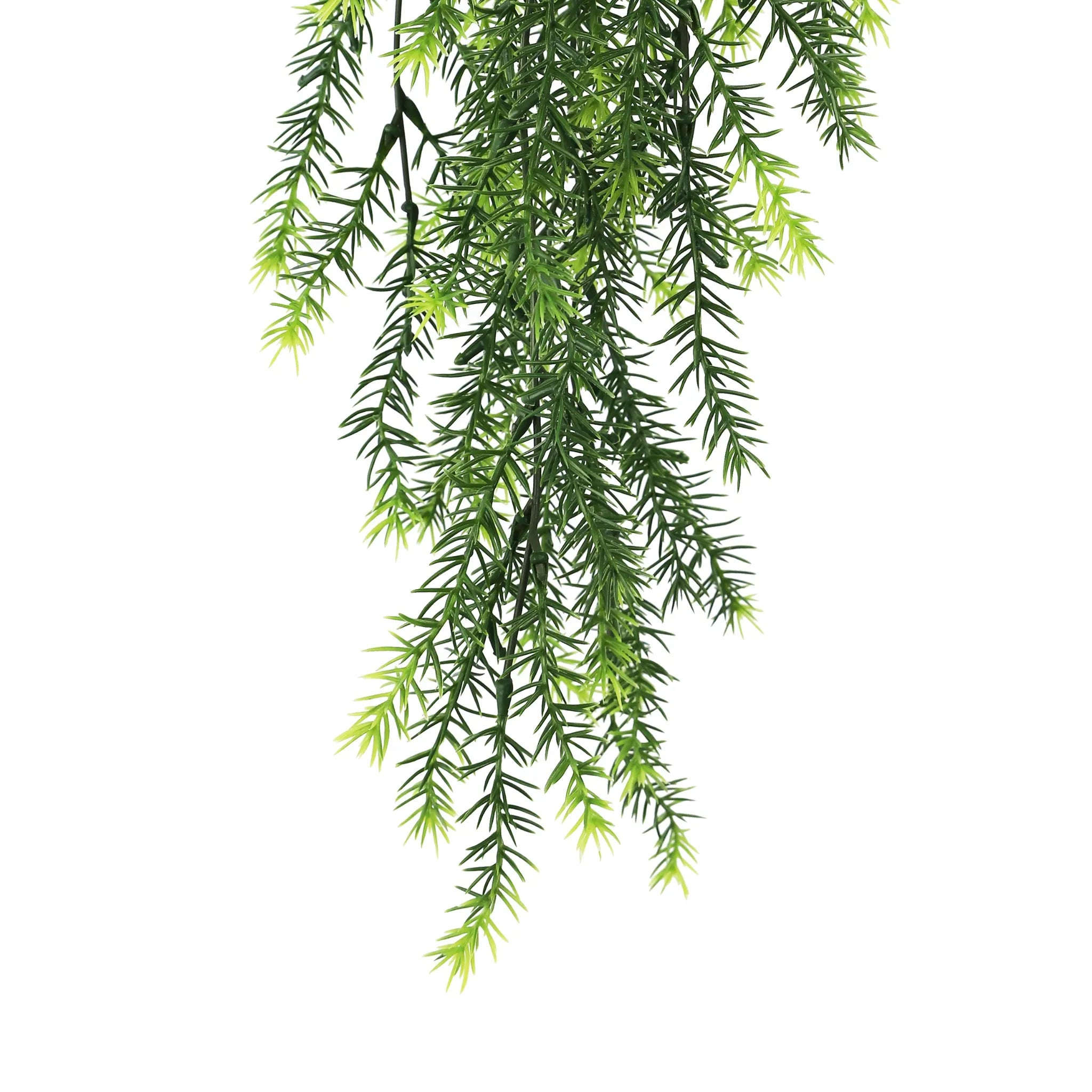 Artificial cedar vine garland by Designer Plants USA, 7.8x30in, UV resistant and fire rated, ideal for hanging decorative plants.