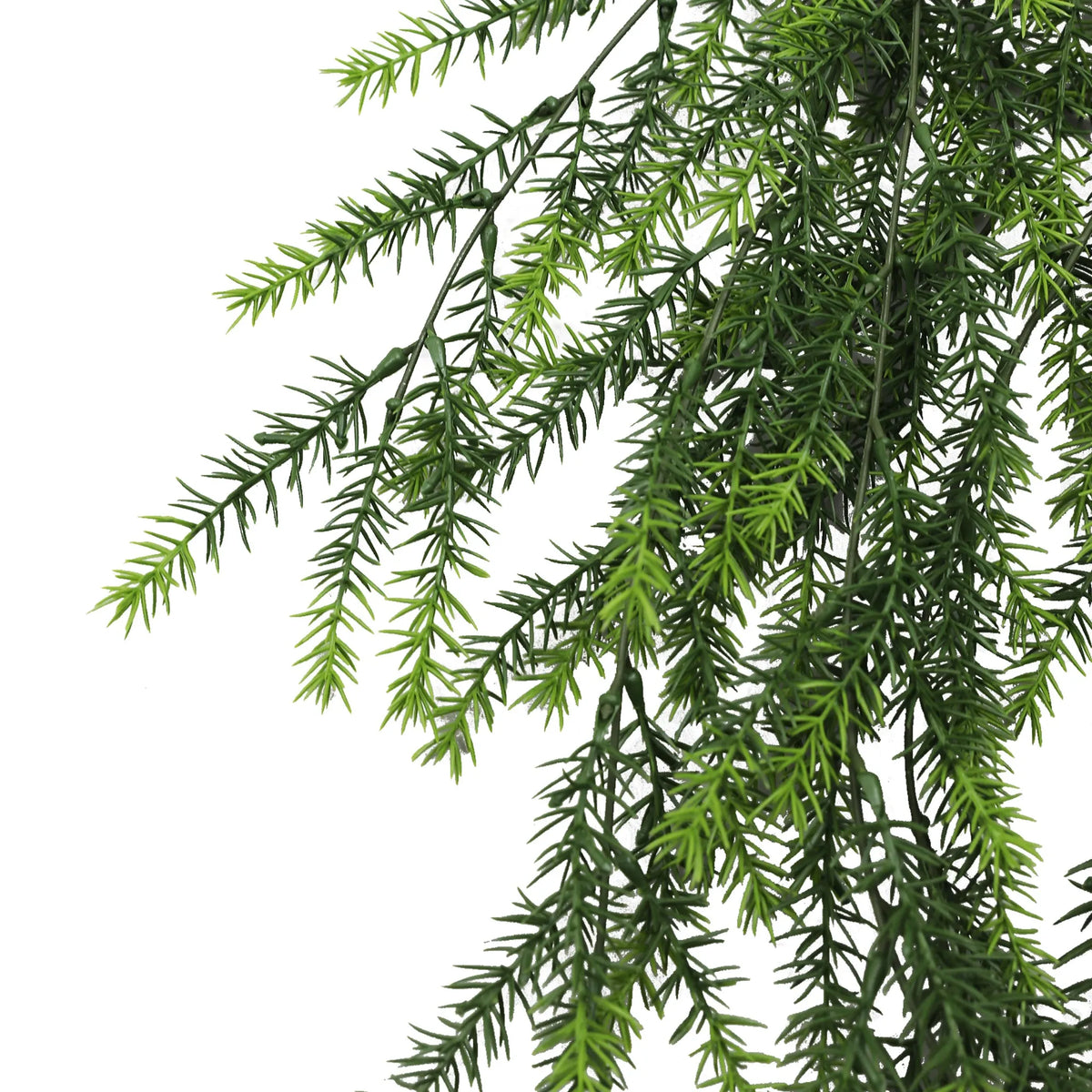 Artificial cedar vine garland by Designer Plants USA, UV-resistant hanging bush, 7.8x30 inches, fire-rated NFPA701, ideal for décor.