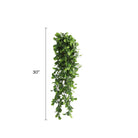 Set of 10 artificial Creeping Fig garland bushes, UV resistant and fire-rated, 7.1x30 inches, ideal for hanging plant decor.