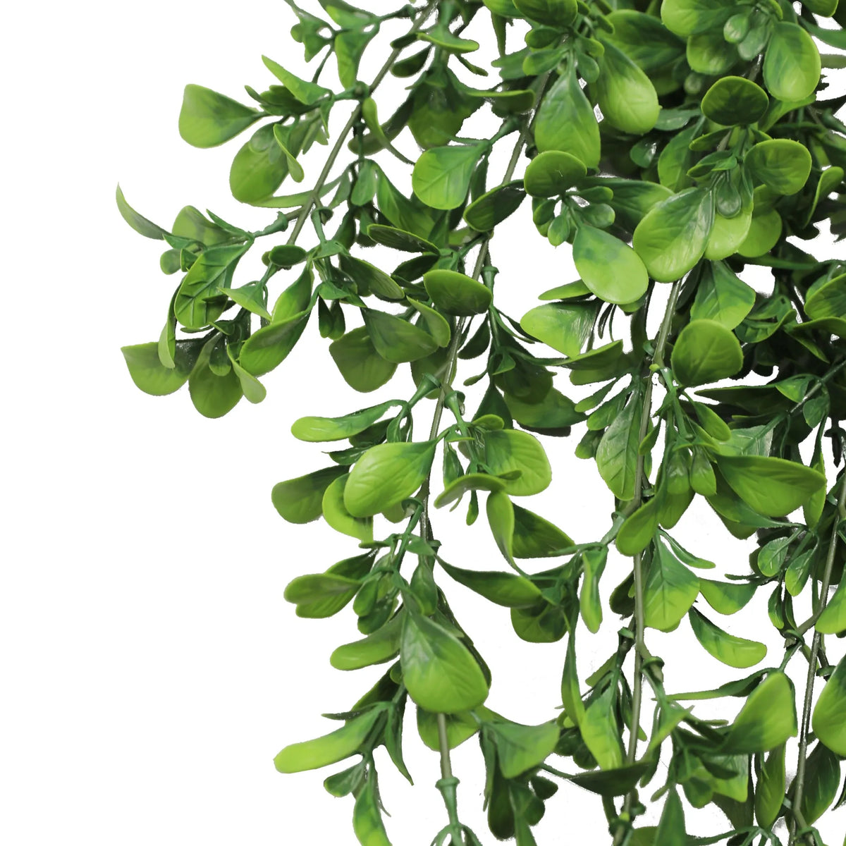 Artificial creeping fig garland by Designer Plants USA, UV-resistant hanging bush, 7.1x30 inches, fire-rated, realistic faux plant for decor