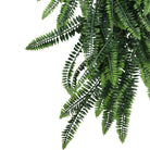 Artificial Boston Fern Garland hanging bush, UV resistant, fire-rated 10.6x33 inches, from Designer Plants USA, suitable for indoor or outdoor.
