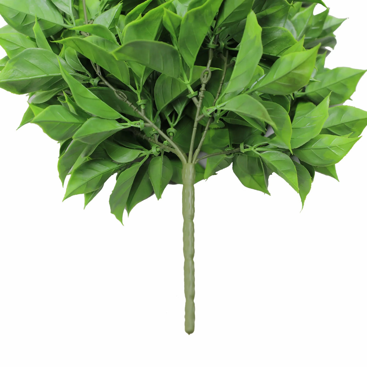 Artificial hanging pothos bush with dense green foliage, UV resistant, fire-rated, 10.6x28.5 inches, from Designer Plants USA