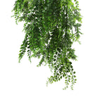 Artificial tropical fern hanging plant, 30 inches tall, UV resistant, Designer Plants USA, with lush green fronds and realistic appearance.