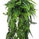 Artificial fern hanging basket from Designer Plants USA, UV resistant, 13.8x49.2 inches, lush green hanging plant for outdoor decor