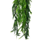 Artificial fern hanging basket by Designer Plants USA, UV resistant 13.8x49.2 inches, outdoor-ready hanging plant decor