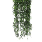 Artificial fern hanging basket by Designer Plants USA, UV resistant outdoor hanging plant with lush green foliage.